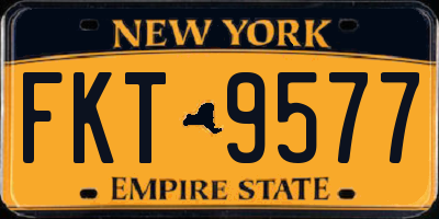 NY license plate FKT9577