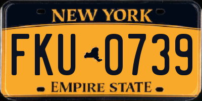 NY license plate FKU0739