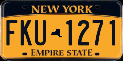 NY license plate FKU1271