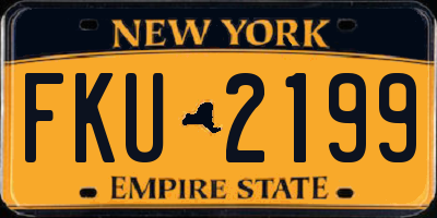 NY license plate FKU2199