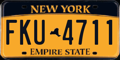 NY license plate FKU4711