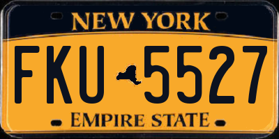 NY license plate FKU5527
