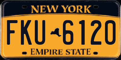 NY license plate FKU6120