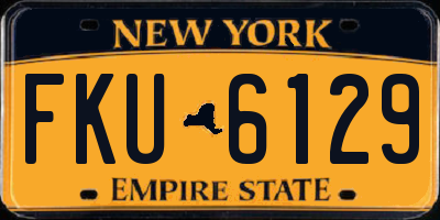 NY license plate FKU6129