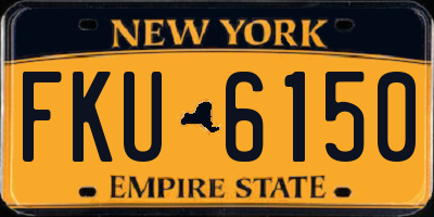 NY license plate FKU6150