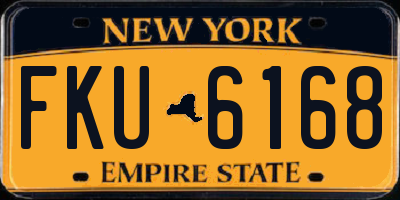 NY license plate FKU6168