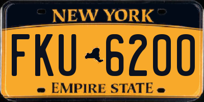 NY license plate FKU6200