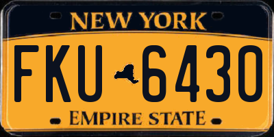 NY license plate FKU6430