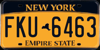 NY license plate FKU6463