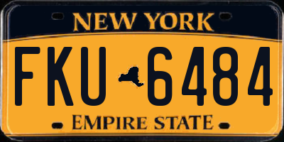 NY license plate FKU6484