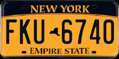 NY license plate FKU6740