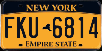 NY license plate FKU6814