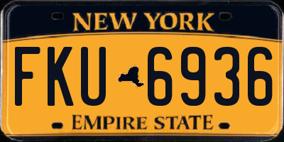 NY license plate FKU6936