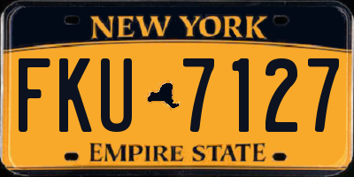 NY license plate FKU7127