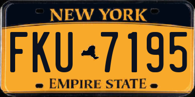 NY license plate FKU7195