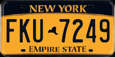 NY license plate FKU7249