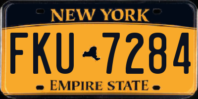 NY license plate FKU7284