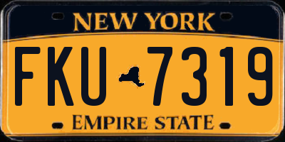 NY license plate FKU7319