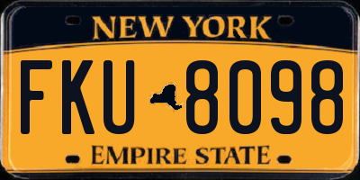 NY license plate FKU8098