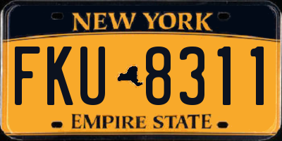 NY license plate FKU8311
