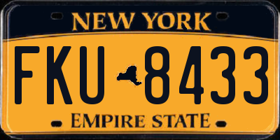 NY license plate FKU8433