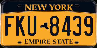 NY license plate FKU8439