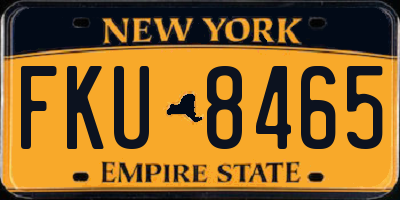 NY license plate FKU8465