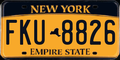 NY license plate FKU8826