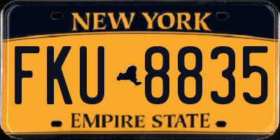 NY license plate FKU8835