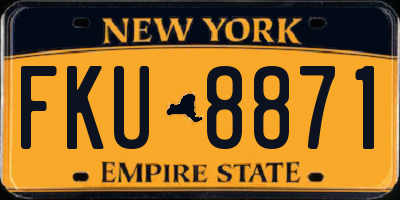 NY license plate FKU8871