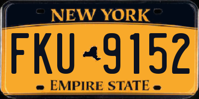 NY license plate FKU9152