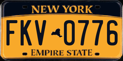 NY license plate FKV0776