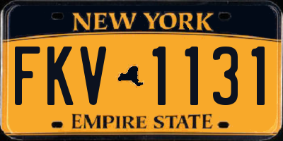 NY license plate FKV1131