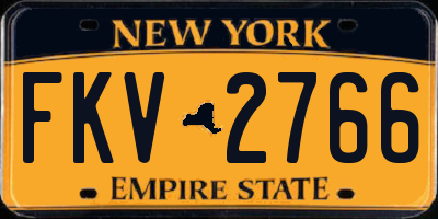 NY license plate FKV2766