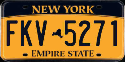 NY license plate FKV5271