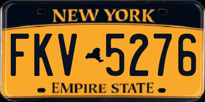 NY license plate FKV5276
