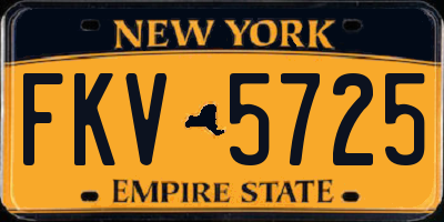 NY license plate FKV5725