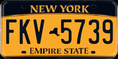 NY license plate FKV5739