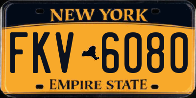 NY license plate FKV6080