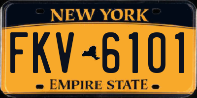 NY license plate FKV6101