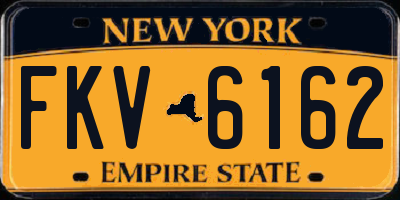 NY license plate FKV6162