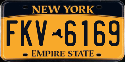NY license plate FKV6169