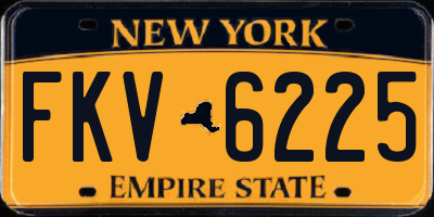 NY license plate FKV6225