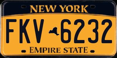 NY license plate FKV6232