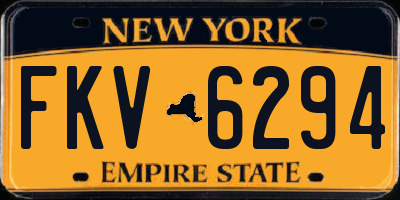 NY license plate FKV6294