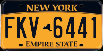 NY license plate FKV6441