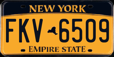 NY license plate FKV6509
