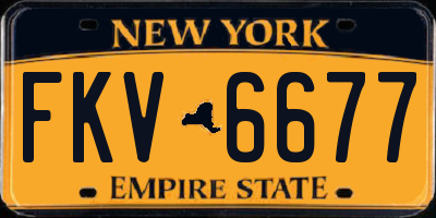 NY license plate FKV6677