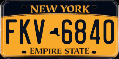 NY license plate FKV6840