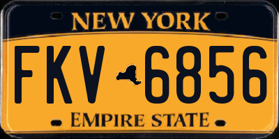 NY license plate FKV6856